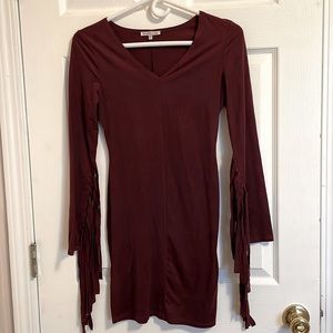 Charlotte Russe suede fringe mini dress